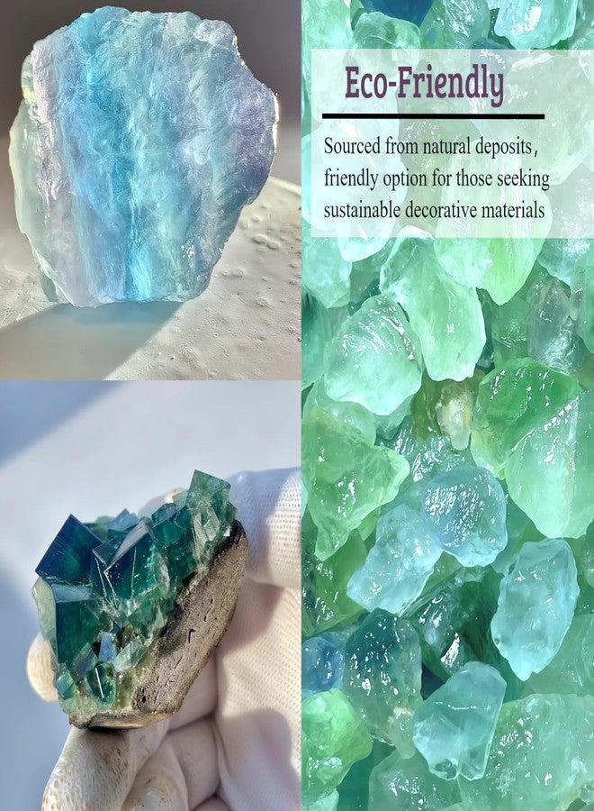 Wanwanzi 1lb Fluorite Aquarium Gravel Rocks - Tumbled Healing Crystal Chips - Bulk Gemstones for Fish Tank Decor - Fountain Vase Filler Planters - for Potted Plants - Image 5